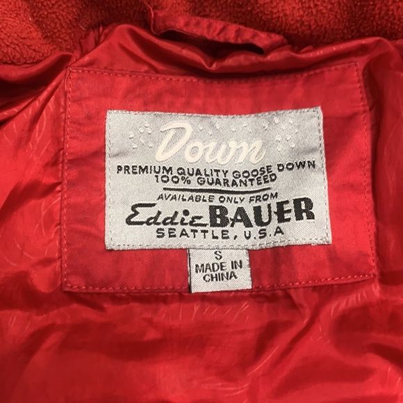 Eddie Bauer | Women’s Down Long Quilted Puffer Jacket Coat Red - Picture 15 of 16